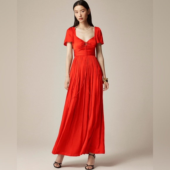 J. Crew Dresses & Skirts - NWT J.Crew Collection flutter-sleeve maxi dress in luster georgette size 4